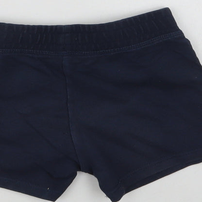 River Island Baby Blue  Cotton Cropped Trousers Size 12-18 Months  Drawstring