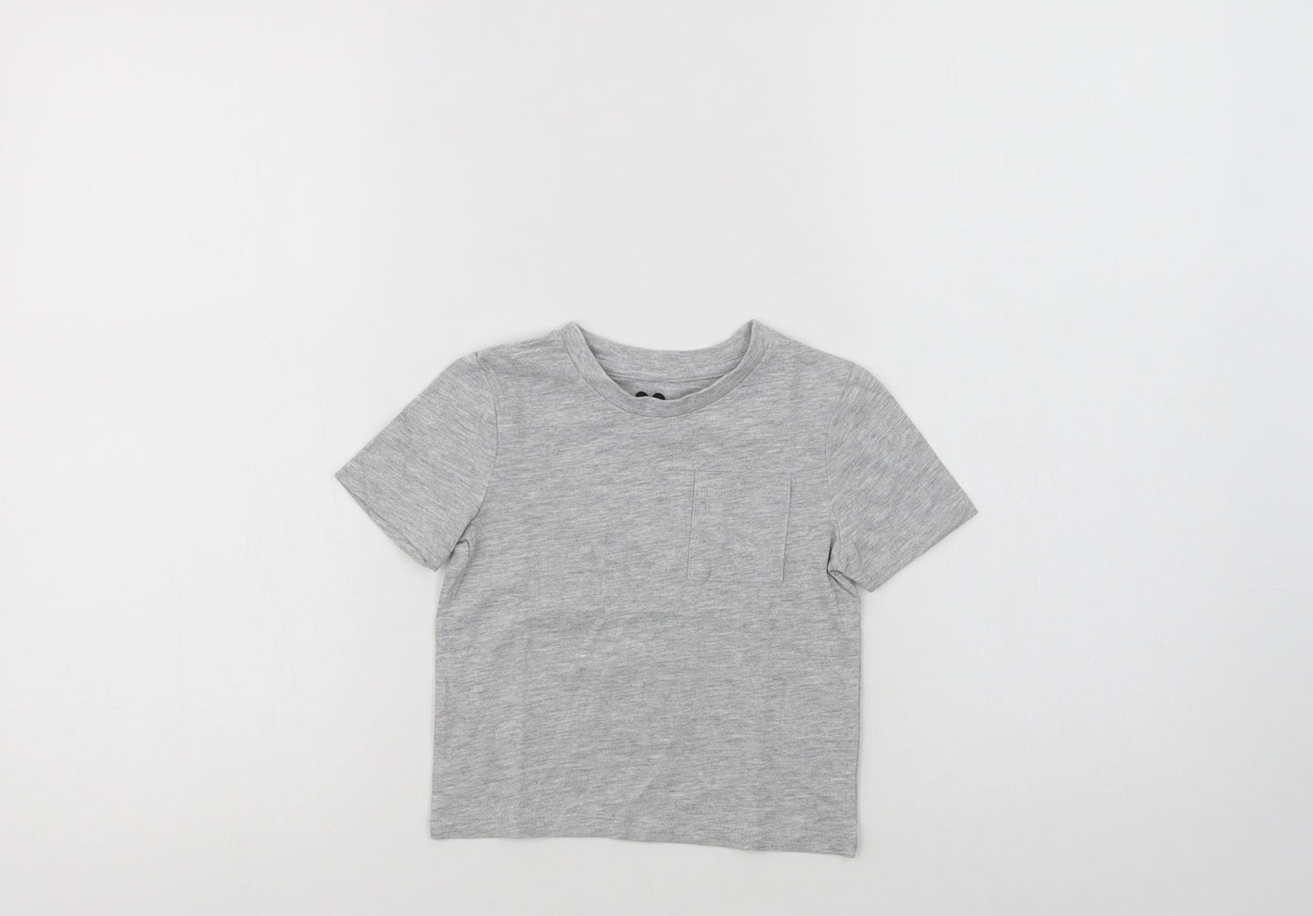 Very Baby Grey  Cotton Basic T-Shirt Size 18-24 Months Crew Neck