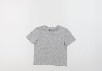 Very Baby Grey  Cotton Basic T-Shirt Size 18-24 Months Crew Neck