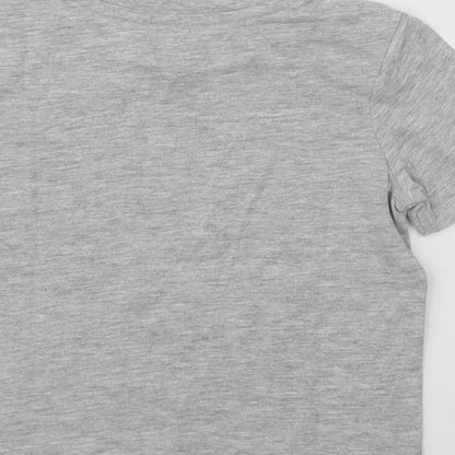 Very Baby Grey  Cotton Basic T-Shirt Size 18-24 Months Crew Neck