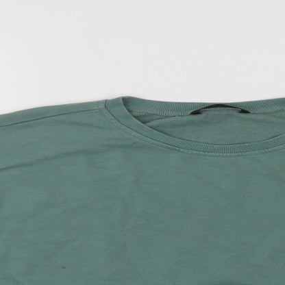 SheIn Womens Green  Cotton Pullover Sweatshirt Size XL   - Cropped