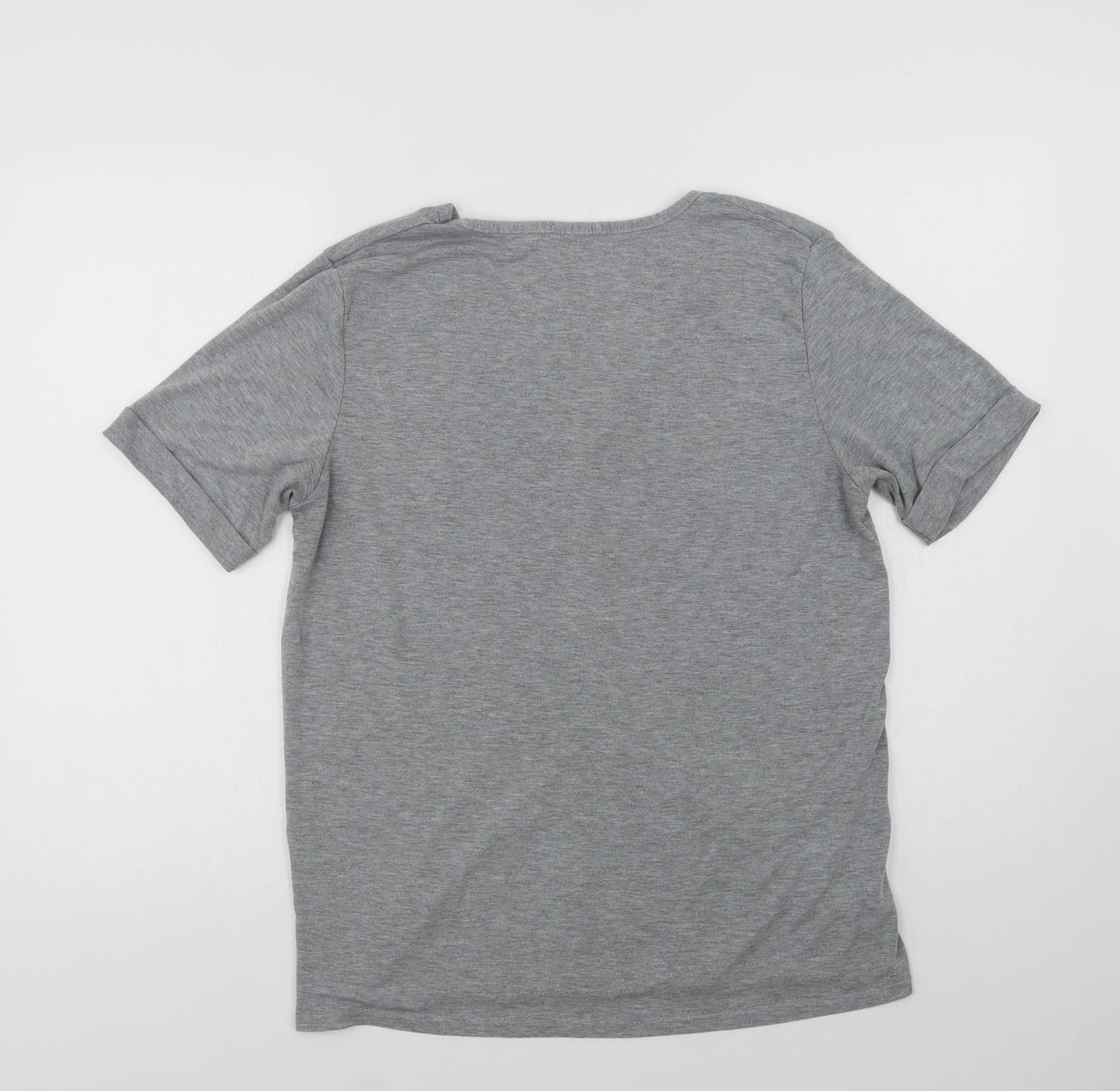 Womens UK Size M Nasty Gal Grey Basic T-Shirt