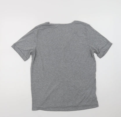 Womens UK Size M Nasty Gal Grey Basic T-Shirt