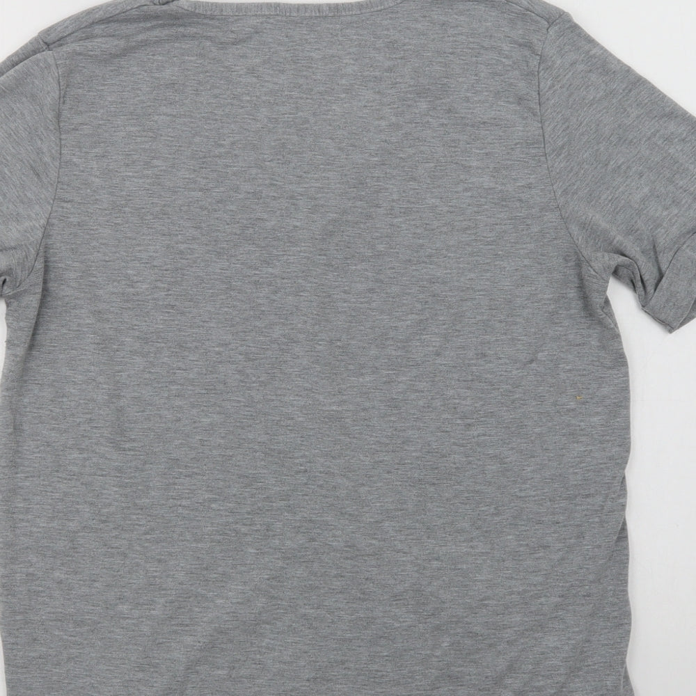 Womens UK Size M Nasty Gal Grey Basic T-Shirt