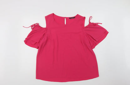 Womens UK Size 14 Dunnes Stores Pink Basic Blouse