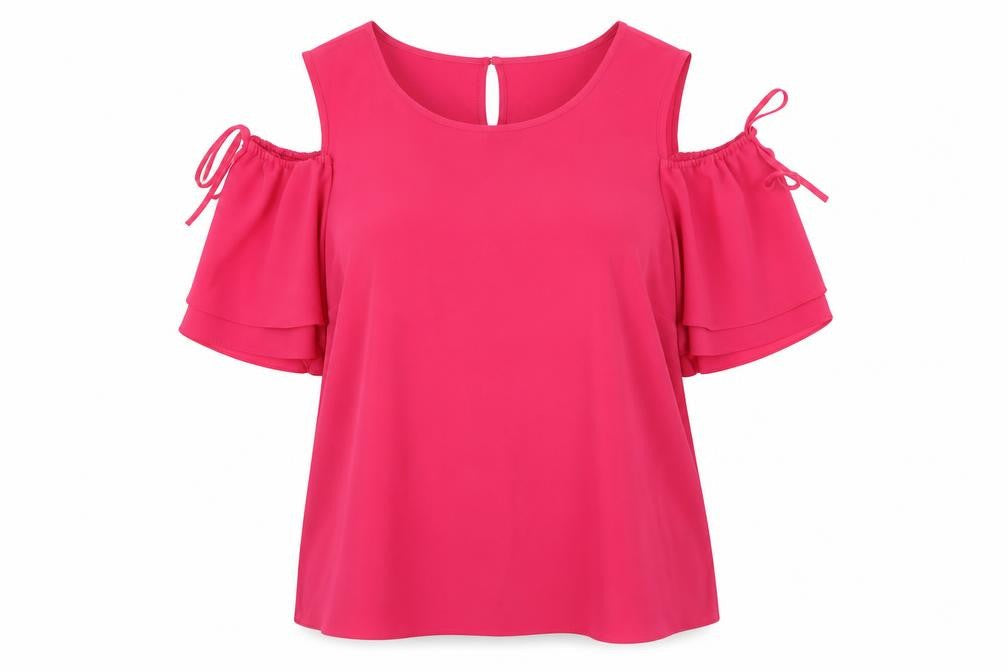 Womens UK Size 14 Dunnes Stores Pink Basic Blouse