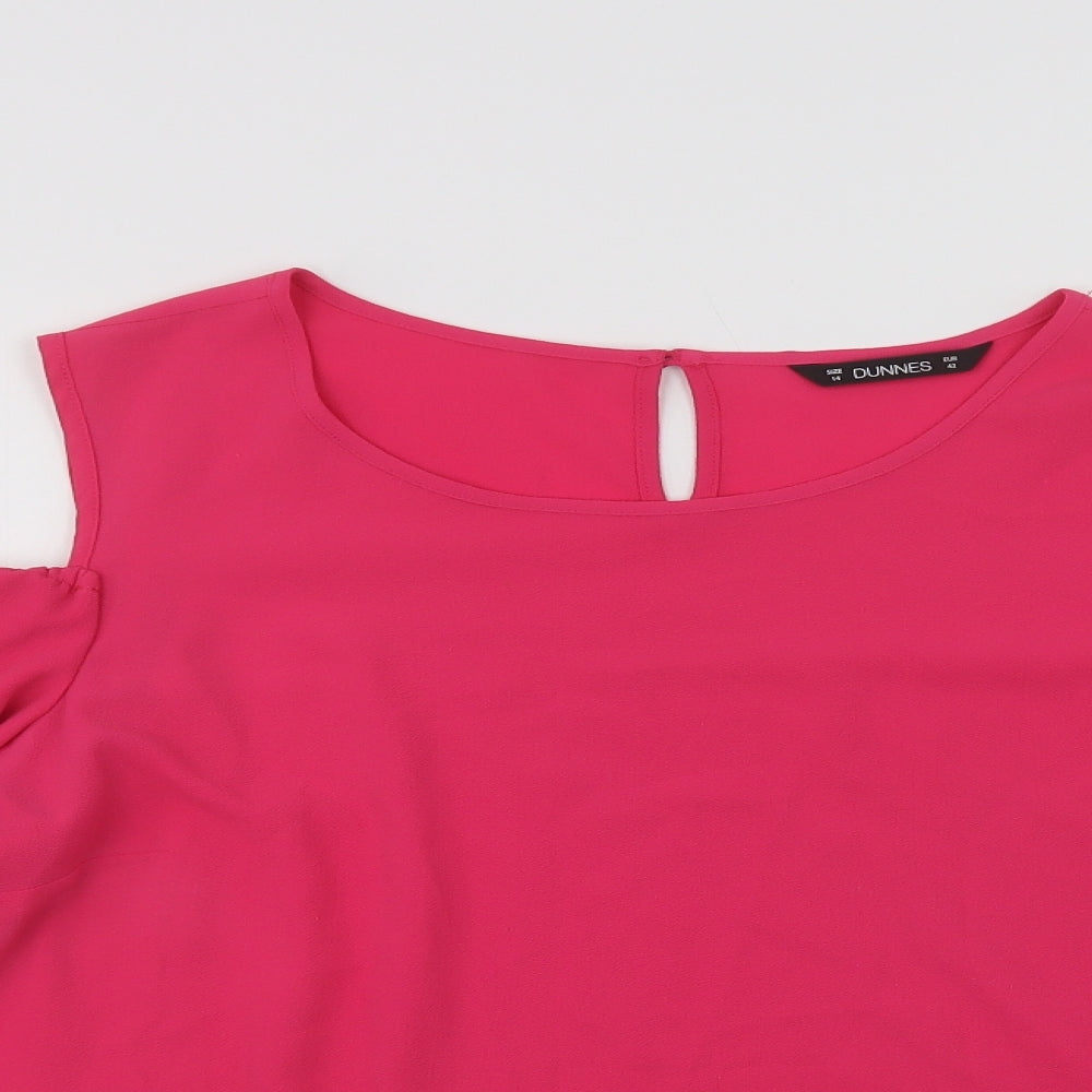 Womens UK Size 14 Dunnes Stores Pink Basic Blouse