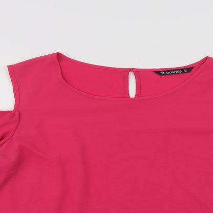 Womens UK Size 14 Dunnes Stores Pink Basic Blouse