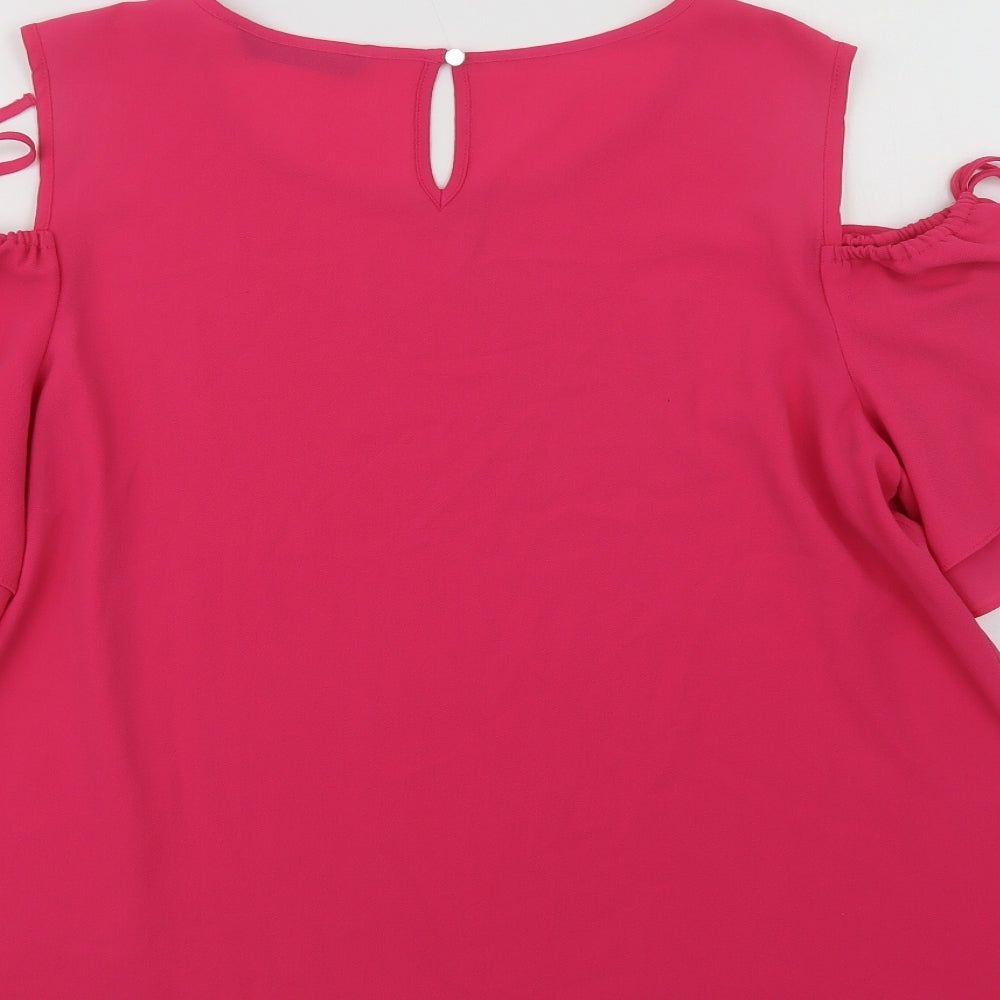 Womens UK Size 14 Dunnes Stores Pink Basic Blouse
