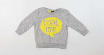 George Baby Grey  Cotton Pullover Jumper Size 12-18 Months   - Cool Kid