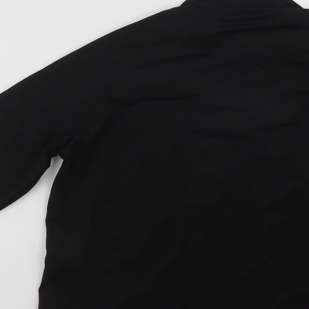 Boohoo Womens Black  Polyester Henley Sweatshirt Size 10  Zip