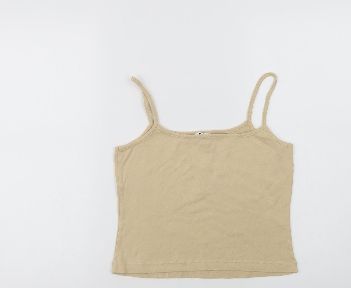 Bay Womens Beige  Cotton Camisole Tank Size 14 Square Neck