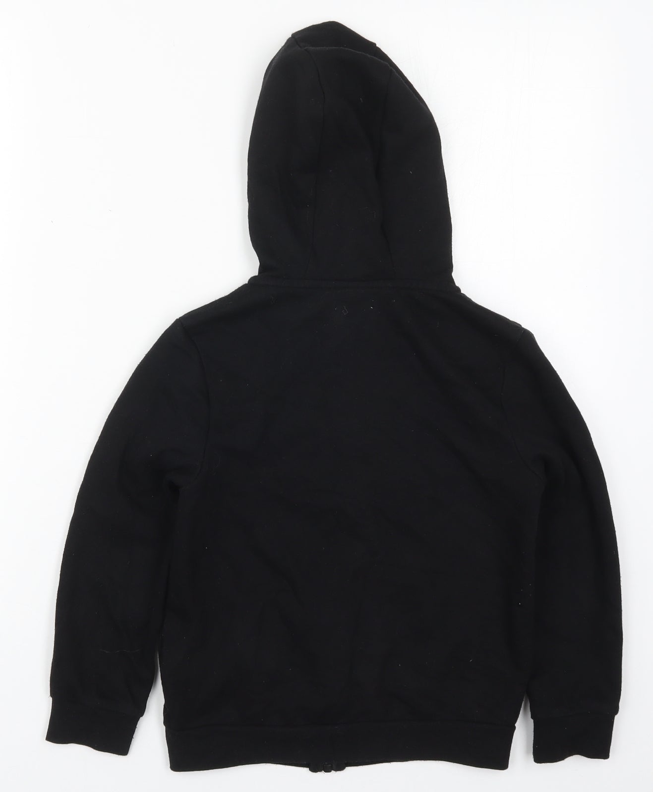 Jeff&Co Boys Black  Cotton Full Zip Hoodie Size 7-8 Years  Zip
