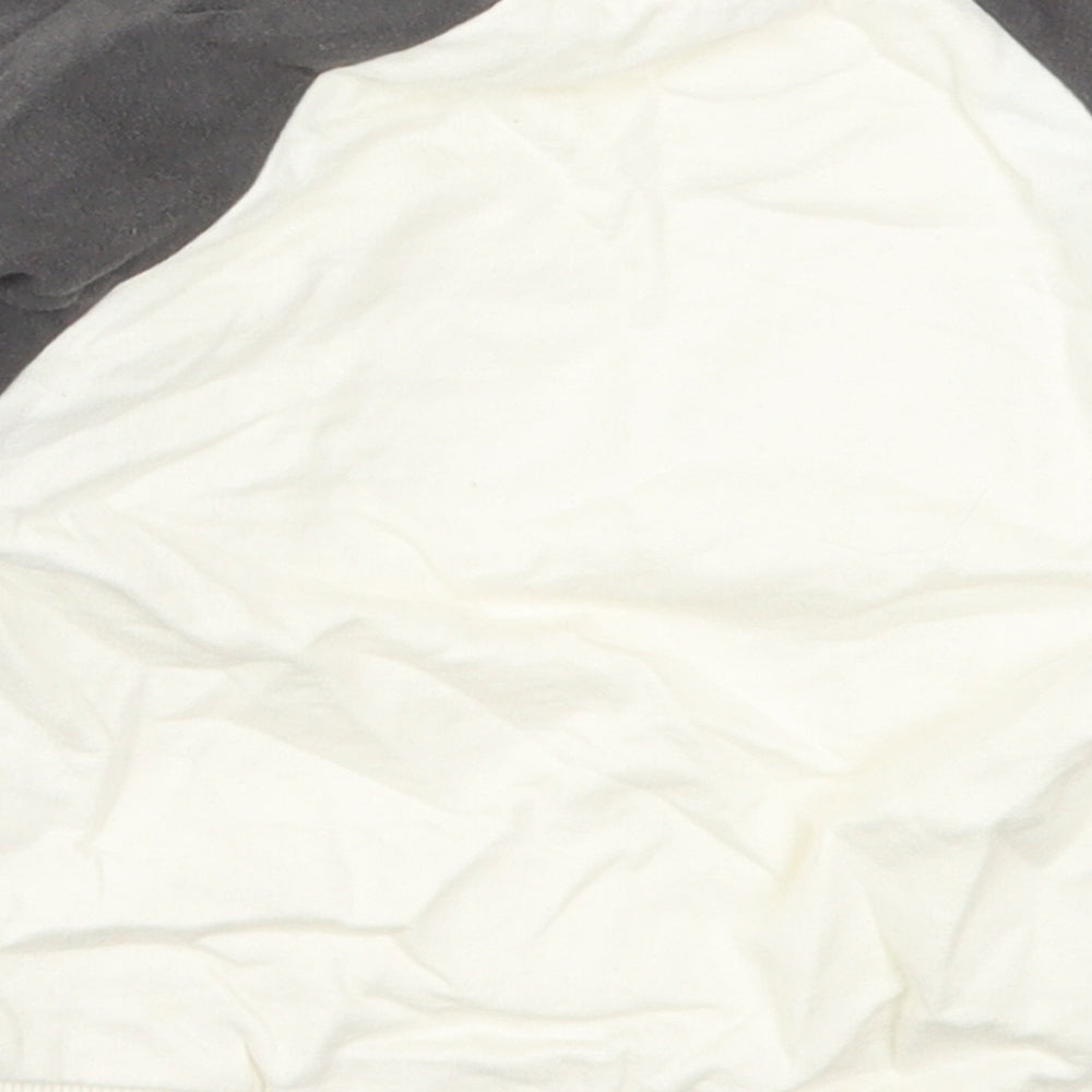 Studio Boys Ivory Colourblock Cotton Basic T-Shirt Size 12-18 Months Crew Neck Pullover - Blue Free to Be Nice