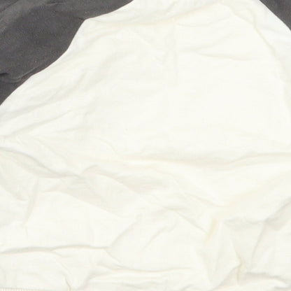 Studio Boys Ivory Colourblock Cotton Basic T-Shirt Size 12-18 Months Crew Neck Pullover - Blue Free to Be Nice
