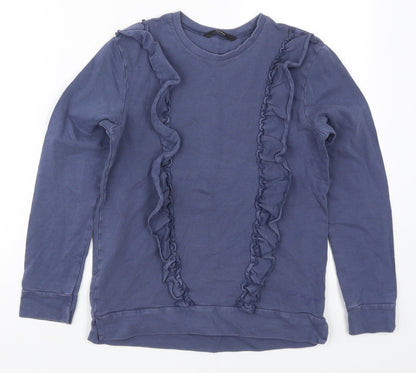 George Girls Blue  Cotton Pullover Sweatshirt Size 9-10 Years  Pullover