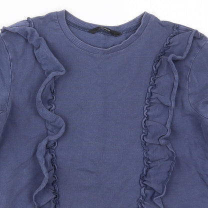 George Girls Blue  Cotton Pullover Sweatshirt Size 9-10 Years  Pullover
