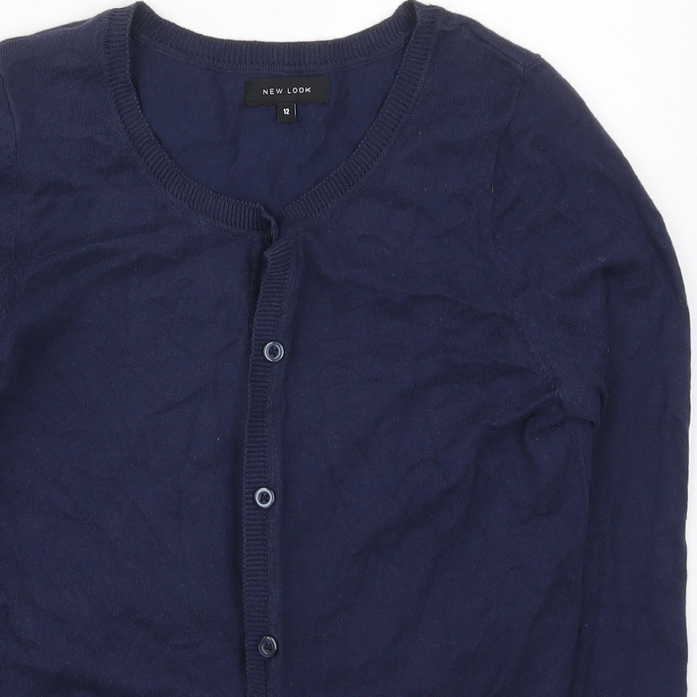 Womens UK Size 12 New Look Blue Cardigan Jumper