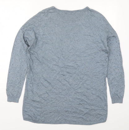 Womens UK Size 10 Atmosphere Blue Pullover Jumper