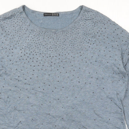 Womens UK Size 10 Atmosphere Blue Pullover Jumper