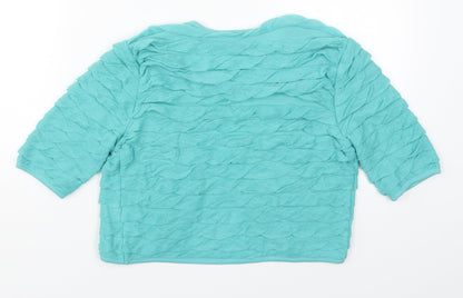 Womens UK Size 10 Per Una Blue Cardigan Jumper