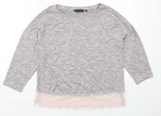 Womens UK Size 10 New Look Pink Basic T-Shirt