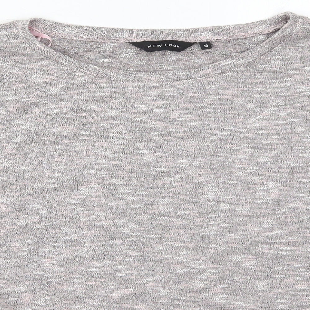 Womens UK Size 10 New Look Pink Basic T-Shirt