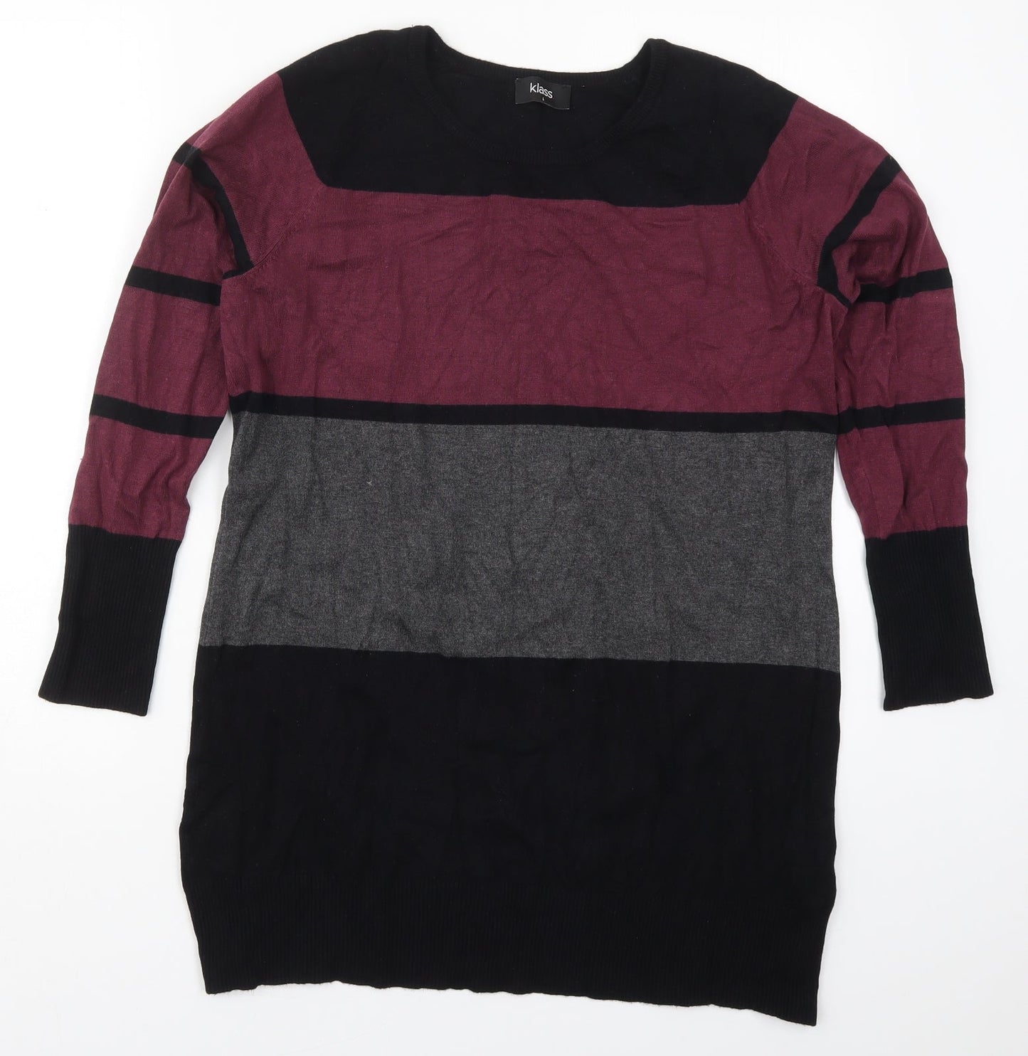Womens UK Size L Klass Purple Pullover Jumper