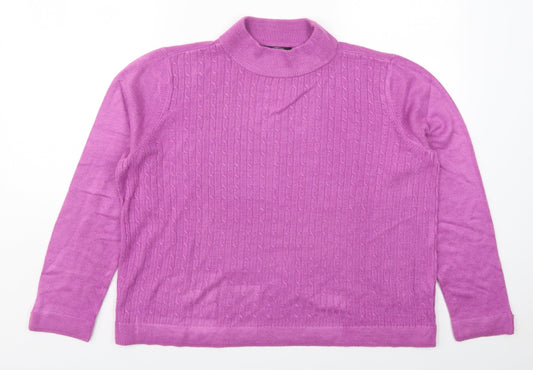 Womens UK Size L Bonmarché Purple Pullover Jumper