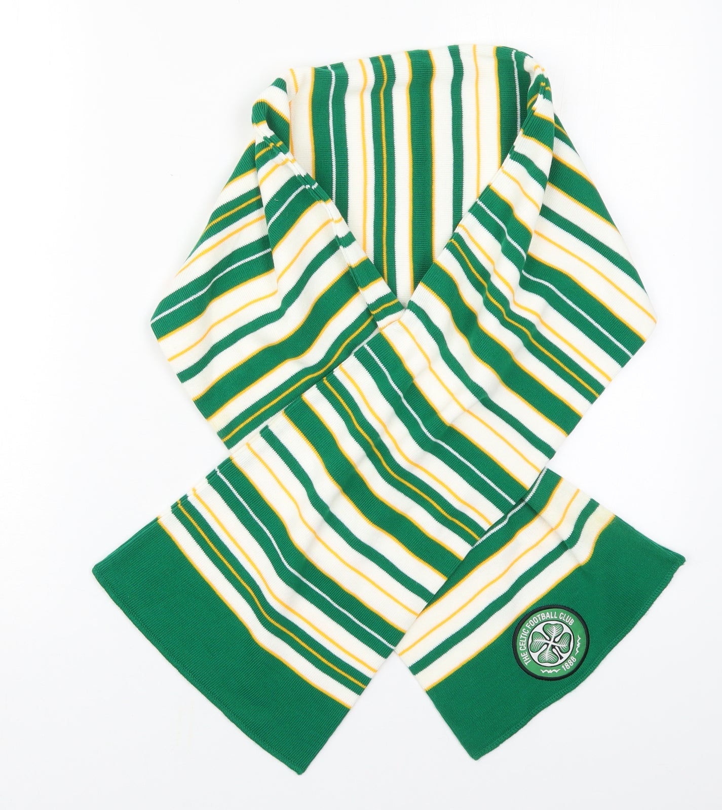 The Celtic Football Club Football Scarf 60 in  - Green Striped