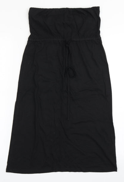 New Look Womens Black  Cotton A-Line  Size 10  Off the Shoulder Pullover