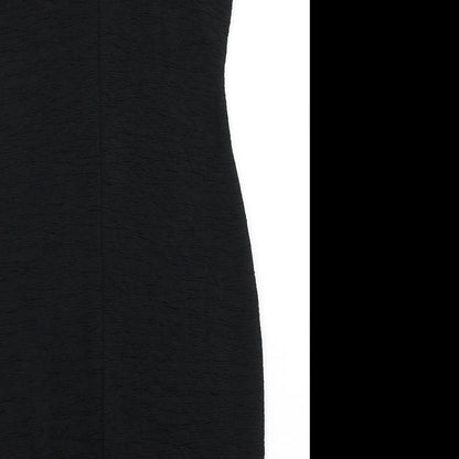 H&M Womens Black  Polyester Bodycon  Size S  V-Neck Pullover