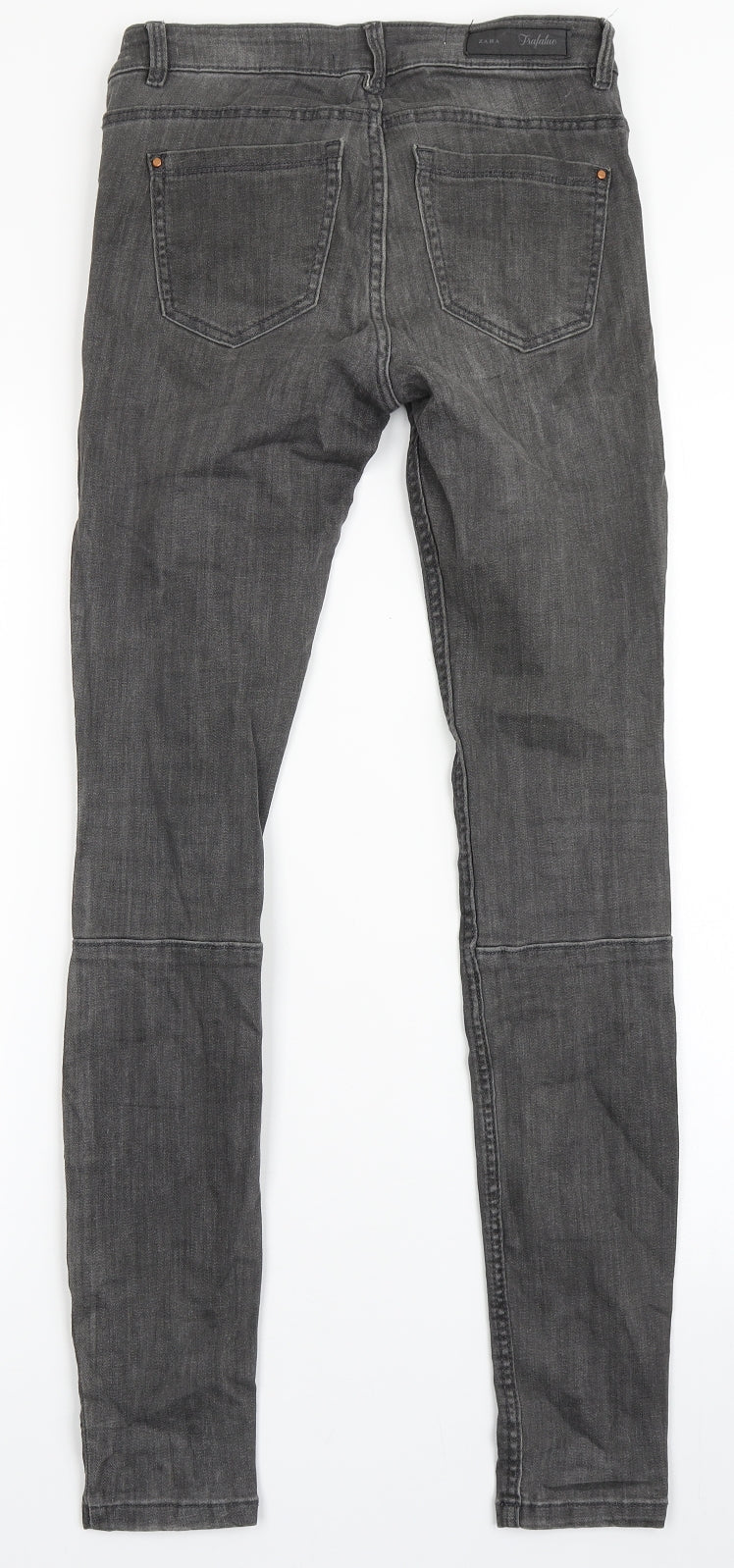 Zara Womens Grey  Polyester Jegging Jeans Size 6 L29 in Regular Button