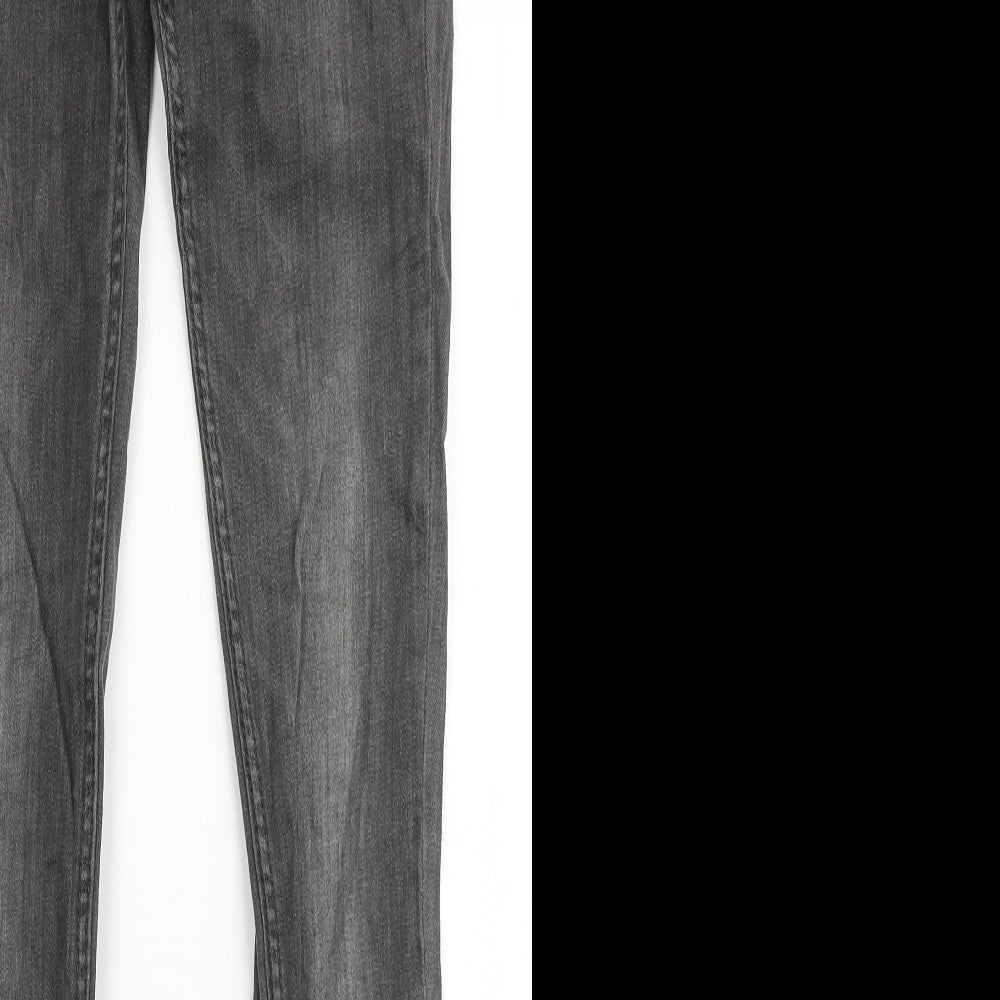 Zara Womens Grey  Polyester Jegging Jeans Size 6 L29 in Regular Button