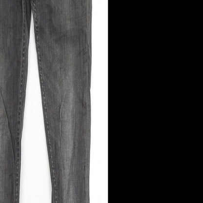 Zara Womens Grey  Polyester Jegging Jeans Size 6 L29 in Regular Button