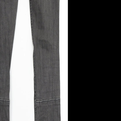 Zara Womens Grey  Polyester Jegging Jeans Size 6 L29 in Regular Button