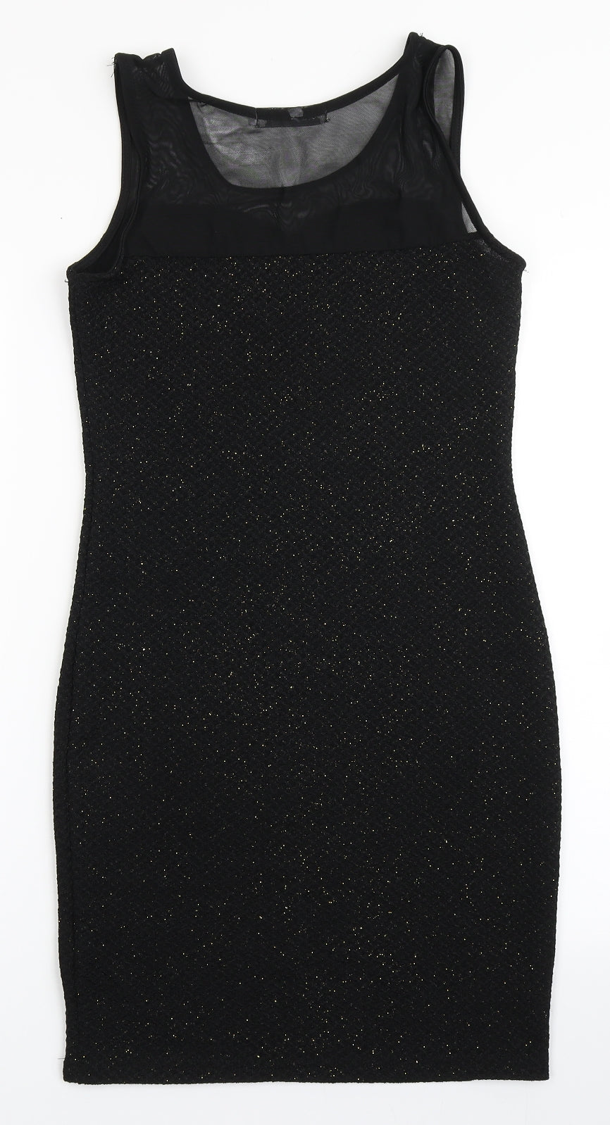 Gondola Blu Womens Black  Polyester Bodycon  Size S  Round Neck Pullover