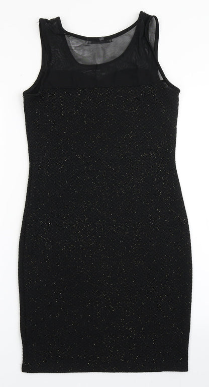 Gondola Blu Womens Black  Polyester Bodycon  Size S  Round Neck Pullover
