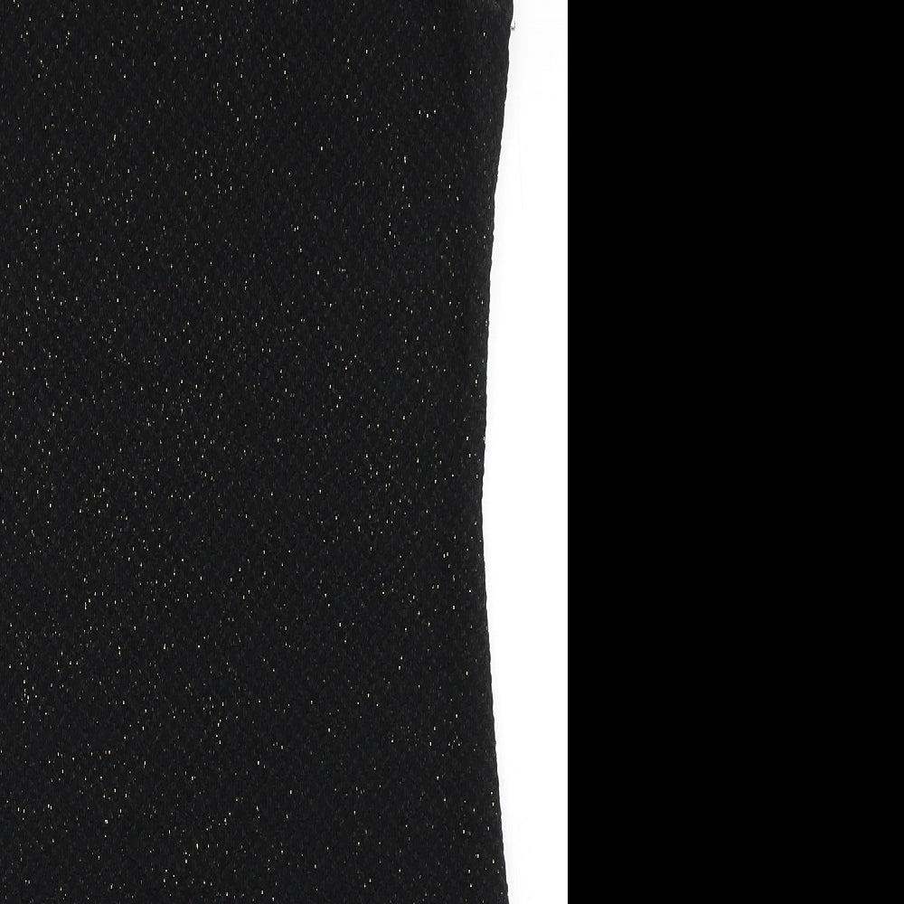 Gondola Blu Womens Black  Polyester Bodycon  Size S  Round Neck Pullover