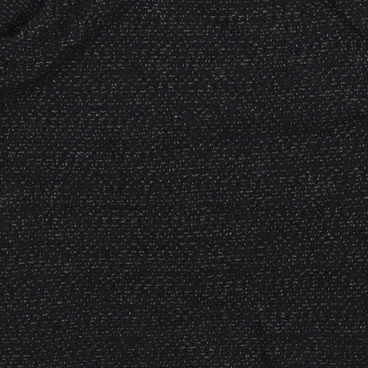 F&F Womens Black Round Neck  Cotton Pullover Jumper Size 10