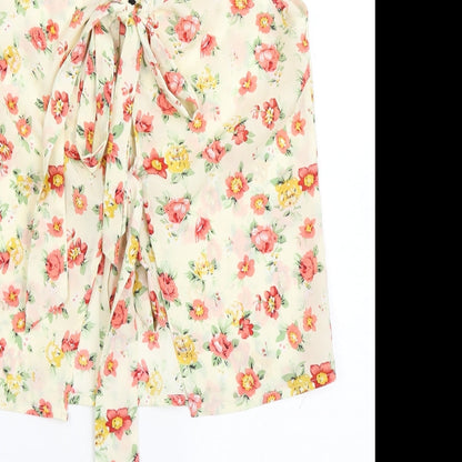 Womens UK Size 10 Exhibit Ivory Basic Blouse