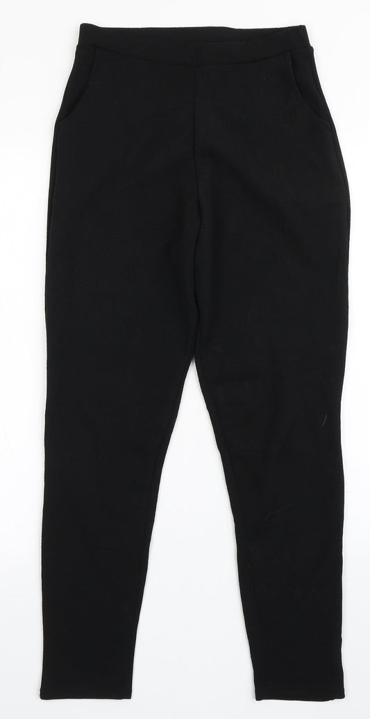 Womens UK Size 10 Boohoo Regular Fit  Black Trousers