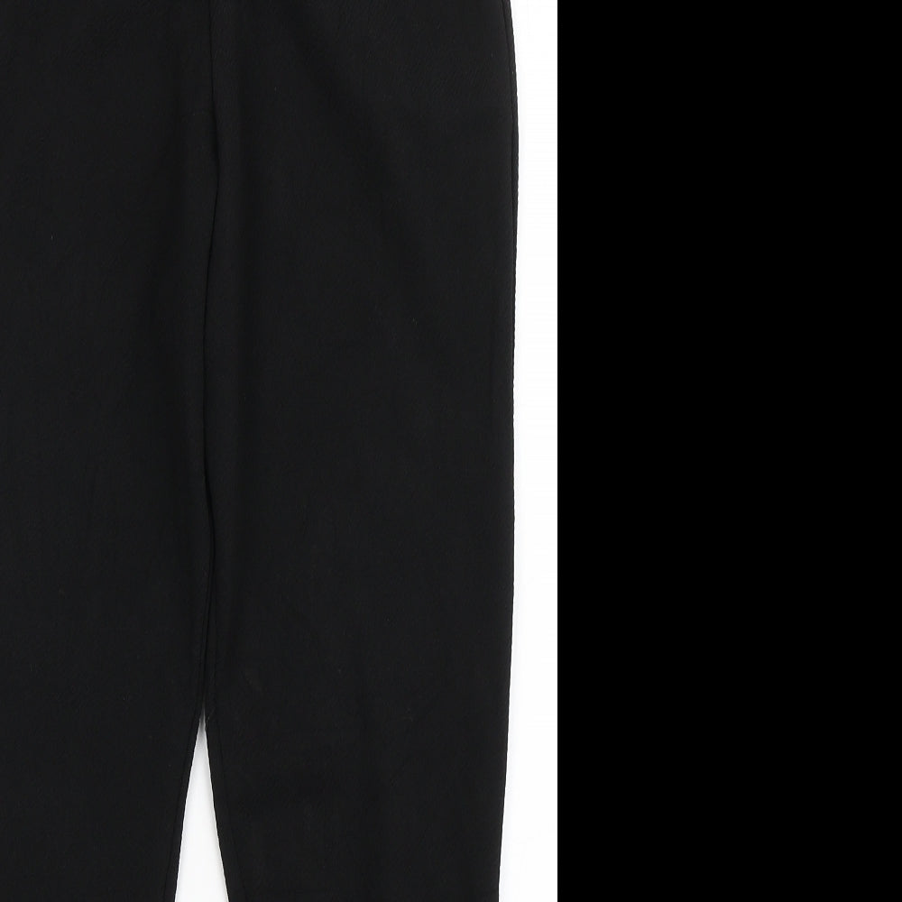 Womens UK Size 10 Boohoo Regular Fit  Black Trousers
