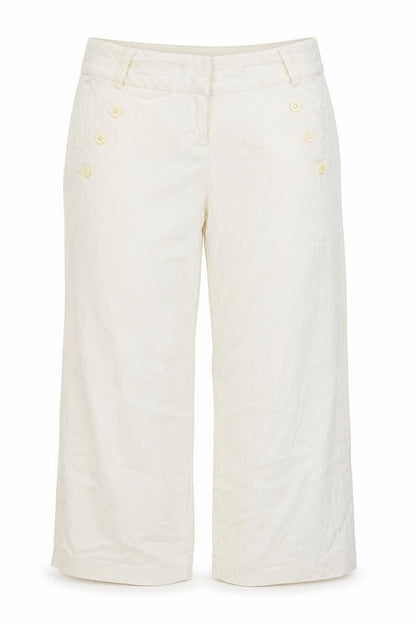 Womens UK Size 8 TU Regular Fit Cropped White Trousers