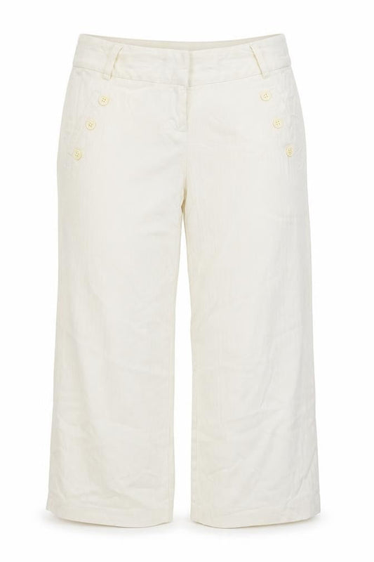 Womens UK Size 8 TU Regular Fit Cropped White Trousers