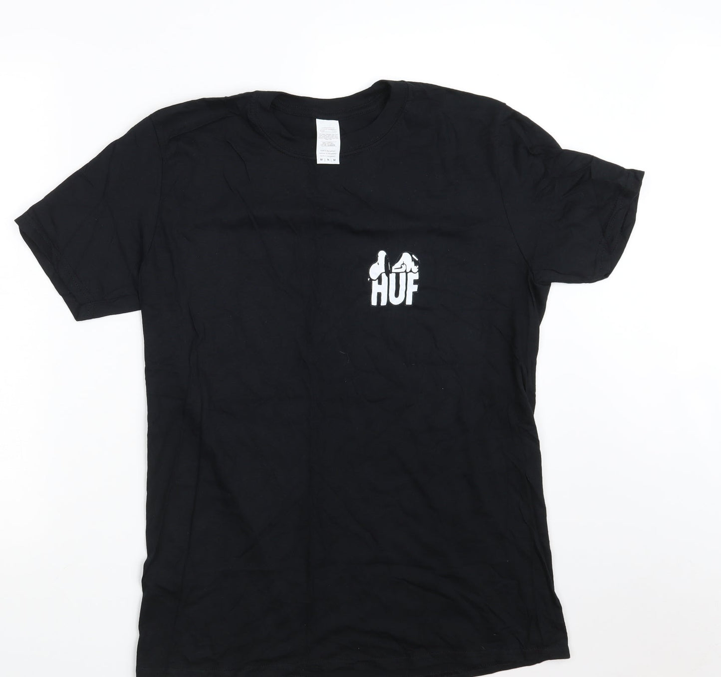 Mens UK Size M Gildan Black  T-Shirt
