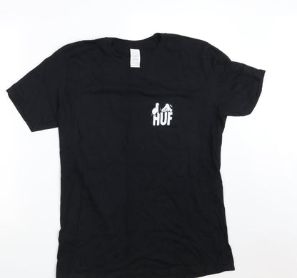 Mens UK Size M Gildan Black  T-Shirt