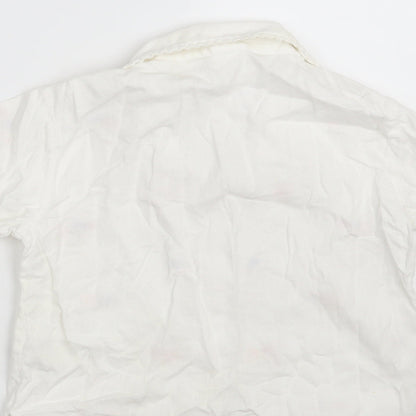 Adams Girls White Floral 100% Cotton Babydoll Pyjama Top Size 12-18 Months  Button