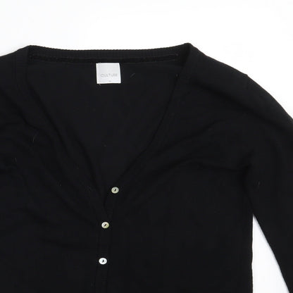 Womens UK Size M CULTURE Black Cardigan Jumper