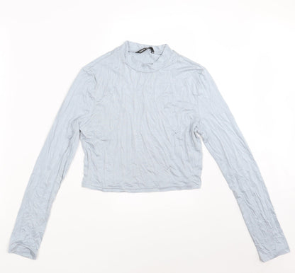 SheIn Womens Blue   Cropped T-Shirt Size L Round Neck